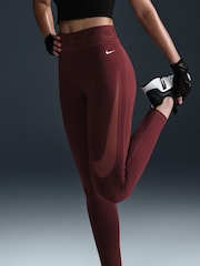 Nike Dark Team Red Pro Sculpt High Waisted Leggings - Image 3 of 5