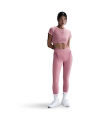 Nike Elemental Pink Pro Mid Rise 7/8 Graphic Leggings - Image 5 of 10