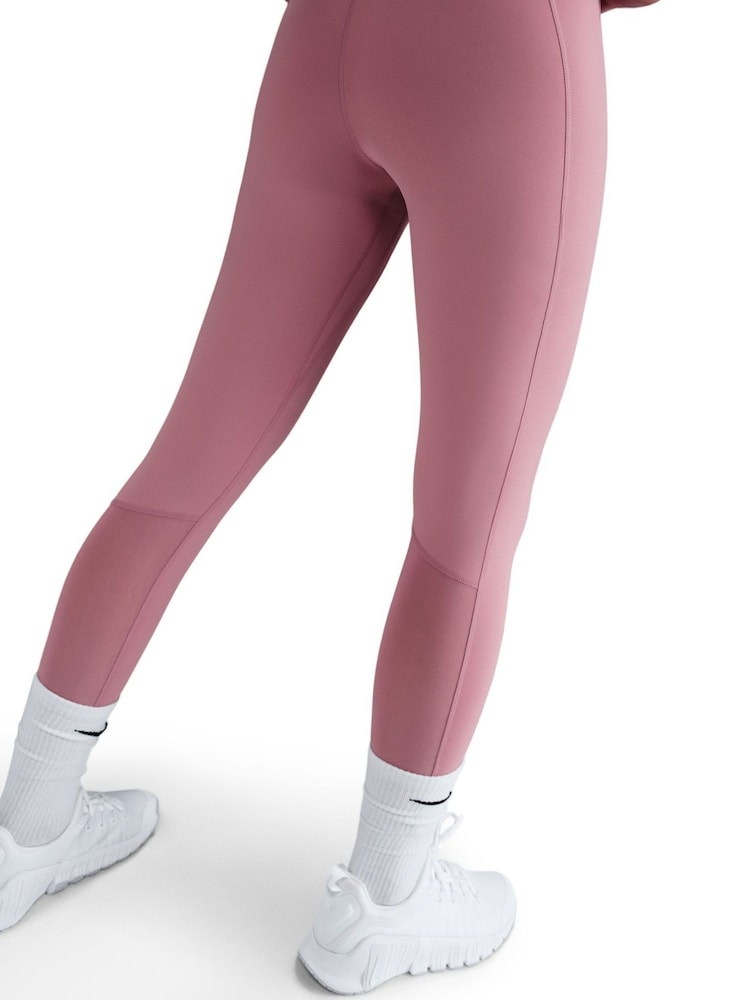 Nike Elemental Pink Pro Mid Rise 7/8 Graphic Leggings - Image 7 of 10
