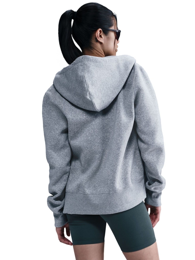 Nike Dark Grey Heather Phoenix Fleece Full Zip Hoodie - Image 2 of 7 Nike Dark Grey Heather Phoenix Fleece Full Zip Hoodie - Image 2 of 7