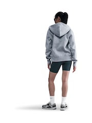 Темно-серый меланжевый - Флисовый худи на молнии Nike Phoenix - Изображение 4 из 7