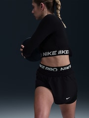 Nike Black Pro Dri-FIT 2-in-1 Shorts - Image 3 of 10