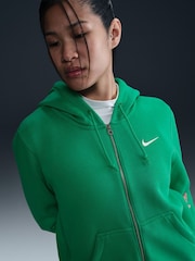 Stadium Green - Флисовый худи на молнии Nike Phoenix - Изображение 2 из 4
