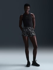 Nike Black One Dri-FIT Mid-Rise 3 Brief Lined Printed Shorts - Image 1 of 12