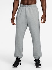 Nike Grey Gym Heritage Dri-FIT Fleece Training Joggers - Image 1 of 3