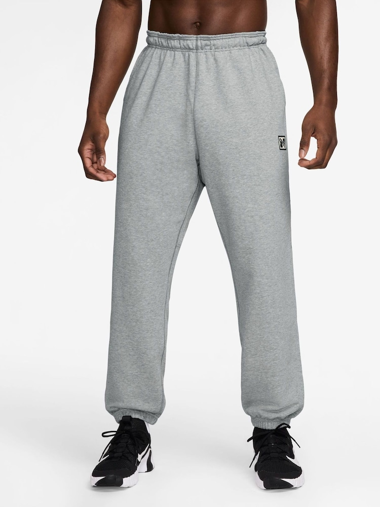Nike Grey Gym Heritage Dri-FIT Fleece Training Joggers - Image 1 of 3