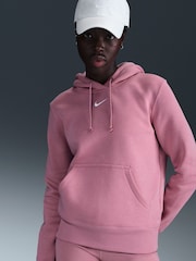 Rosa - Sudadera afelpada sin cierres, con capucha y minilogo Phoenix de Nike - Imagen 1 de 5