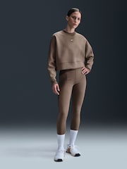 Nike Brown Oversized Pullover Sweat Top - Image 1 of 5