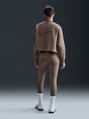 Nike Brown Oversized Pullover Sweat Top - Image 2 of 5