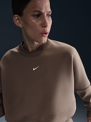 Nike Brown Oversized Pullover Sweat Top - Image 3 of 5
