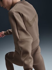 Nike Brown Oversized Pullover Sweat Top - Image 4 of 5