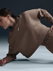 Nike Brown Oversized Pullover Sweat Top - Image 5 of 5