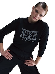 Negro - Nike Club Fleece Logo Crew-Neck Sweatshirt - Imagen 3 de 6