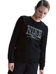 Negro - Nike Club Fleece Logo Crew-Neck Sweatshirt - Imagen 6 de 6