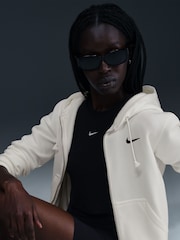 Кремовый с парусами - Флисовый худи на молнии Nike Phoenix - Изображение 4 из 5
