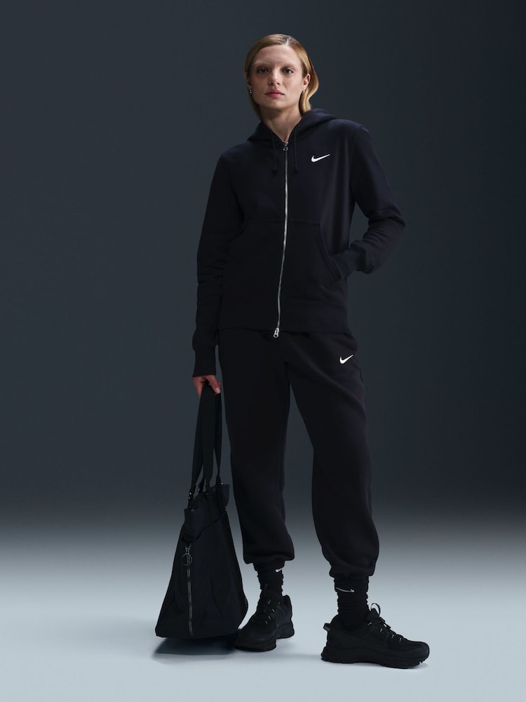 Nike Black Phoenix Fleece Full Zip Hoodie - Image 1 of 10