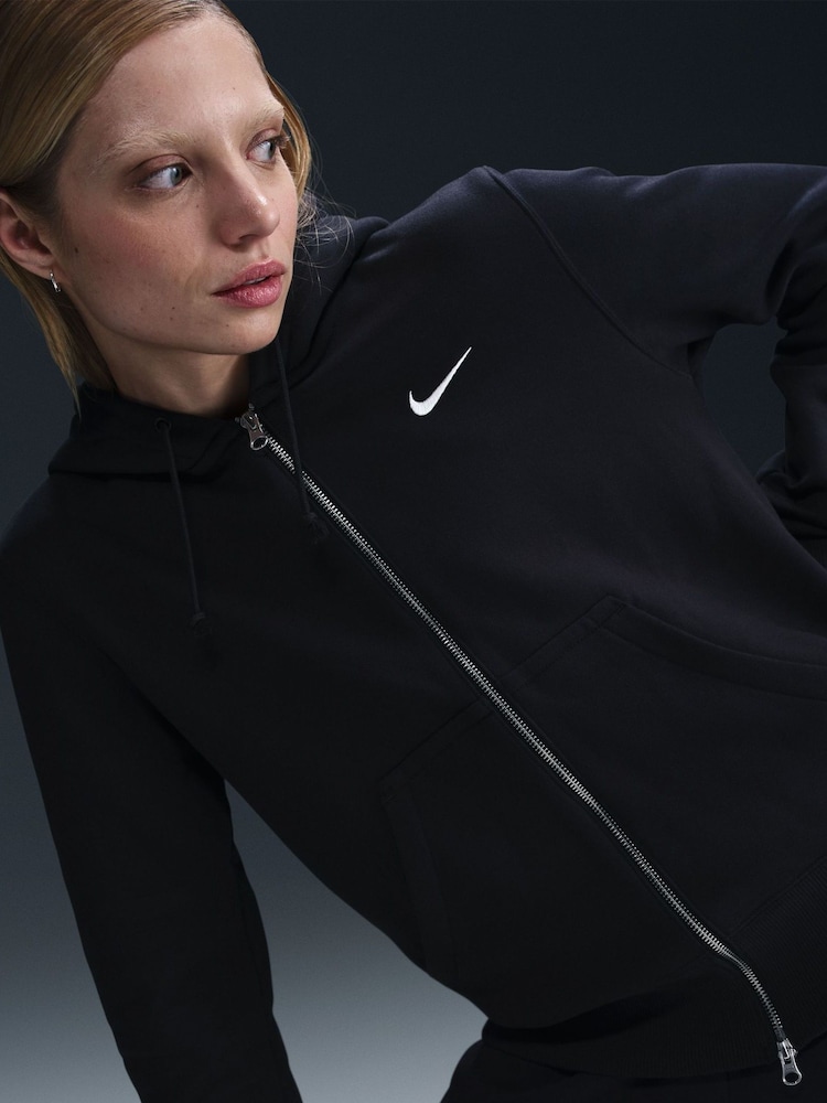 Nike Black Phoenix Fleece Full Zip Hoodie - Image 7 of 10