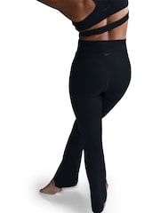 Nike Black Zenvy Cutout Gentle-Support High-Waisted Ribbed Flared Leggings - Image 5 of 6