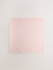 Pink Stripe & Stars Baby Muslins 100% Cotton Cloths 4 Pack - Image 4 of 7