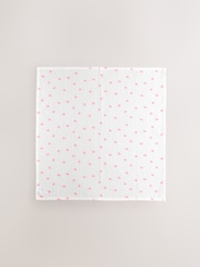 Pink Stripe & Stars Baby Muslins 100% Cotton Cloths 4 Pack - Image 6 of 7