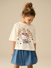 Beige Hello Kitty Oversized License 100% Cotton T-Shirt (3-16yrs) - Image 1 of 7
