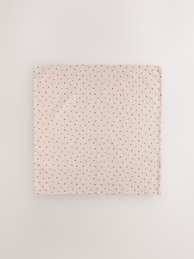 Ditsy Floral Baby Muslins 100% Cotton Cloths 4 Pack - Image 4 of 7