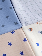 Modra/rumenorjava zvezda - dojenček Muslins 100% Cotton Cloths 4 komplet - Slika 3 iz 7