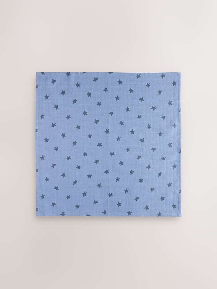 Modra/rumenorjava zvezda - dojenček Muslins 100% Cotton Cloths 4 komplet - Slika 7 iz 7