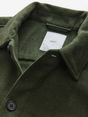 Green Twin Pocket Shacket Overshirt with Wool - Image 6 of 8