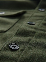 Green Twin Pocket Shacket Overshirt with Wool - Image 8 of 8