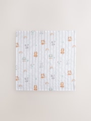Animal Characters Baby Muslins 100% Cotton Cloths 4 Pack - Image 5 of 7