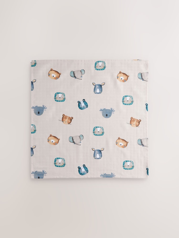 Tiermotiv - Baby-Spucktücher aus 100 % Baumwoll-Mussselin im 4er Pack - Bild 7 von 7 Tiermotiv - Baby-Spucktücher aus 100 % Baumwoll-Mussselin im 4er Pack - Bild 7 von 7