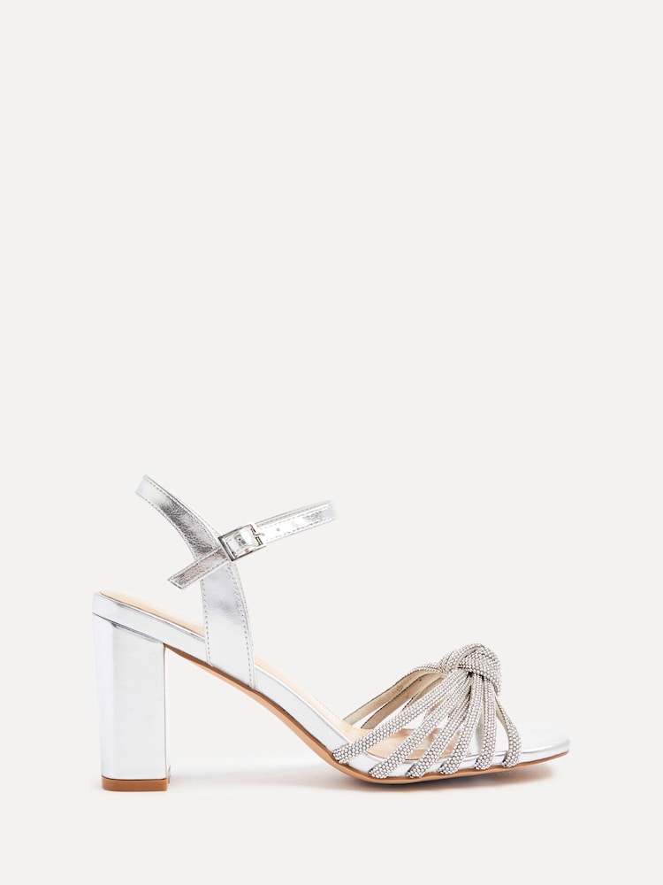 Sandalias de tacón cuadrado con tira delantera de strass Sanora de Linzi - Imagen 2 de 5