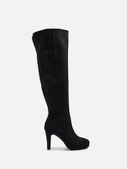 Linzi Black Brielle Platform Heeled High Leg Boots - Image 3 of 6