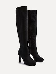 Linzi Black Brielle Platform Heeled High Leg Boots - Image 5 of 6