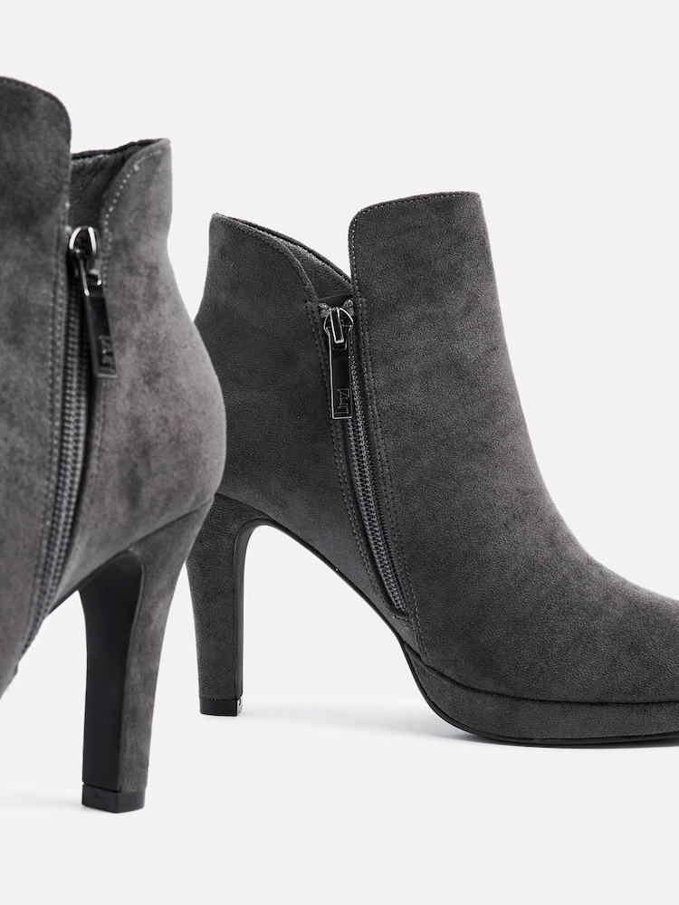 Linzi Grey Layara Platform Ankle Boots With Stiletto Heels - Image 4 of 5