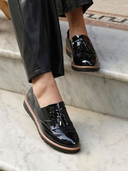 Linzi Black Bowen Patent Classic Slip On Loafers - Image 2 of 6