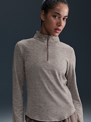 Nike Brown Swift Dri-FIT UV 1/2-Zip Running Top - Image 2 of 6