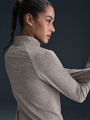 Nike Brown Swift Dri-FIT UV 1/2-Zip Running Top - Image 3 of 6