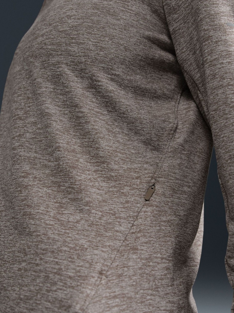 Nike Brown Swift Dri-FIT UV 1/2-Zip Running Top - Image 6 of 6