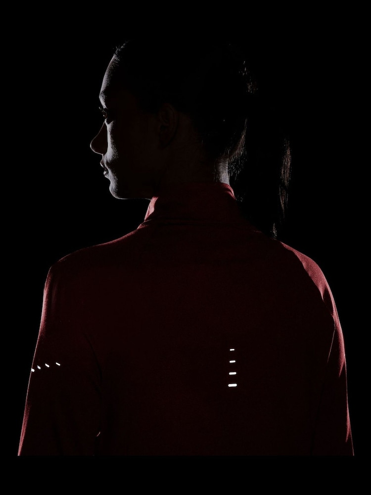 Nike Crimson Swift Dri-FIT UV 1/2-Zip Running Top - Image 11 of 11
