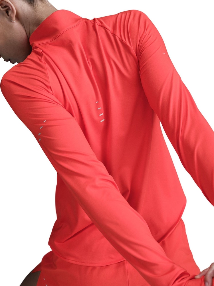 Nike Crimson Swift Dri-FIT UV 1/2-Zip Running Top - Image 8 of 11