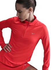 Nike Crimson Swift Dri-FIT UV 1/2-Zip Running Top - Image 9 of 11