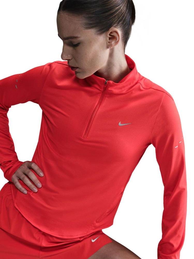 Nike Crimson Swift Dri-FIT UV 1/2-Zip Running Top - Image 9 of 11