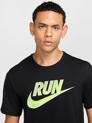Nike Black Miler Run Energy Running T-Shirt - Image 3 of 5