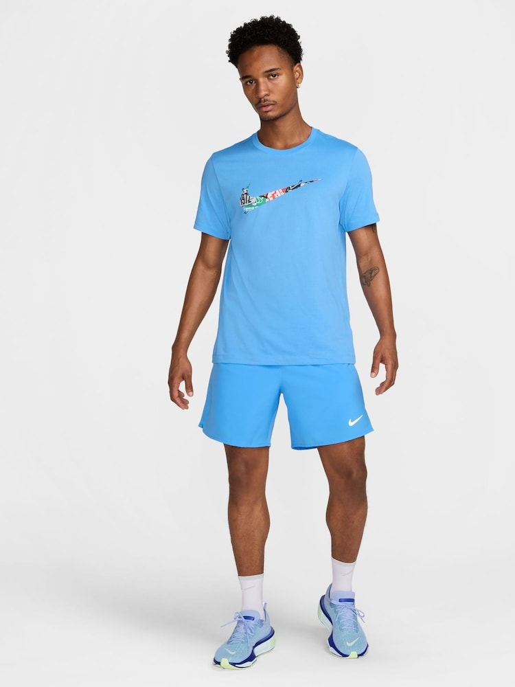 Nike University Blue Dri-FIT Energy Running T-Shirt - Image 4 of 4