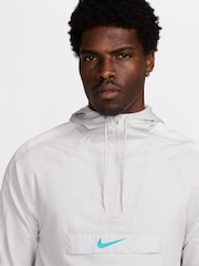 Nike White/Black Academy+ Training Anorak Jacket - Image 3 of 8