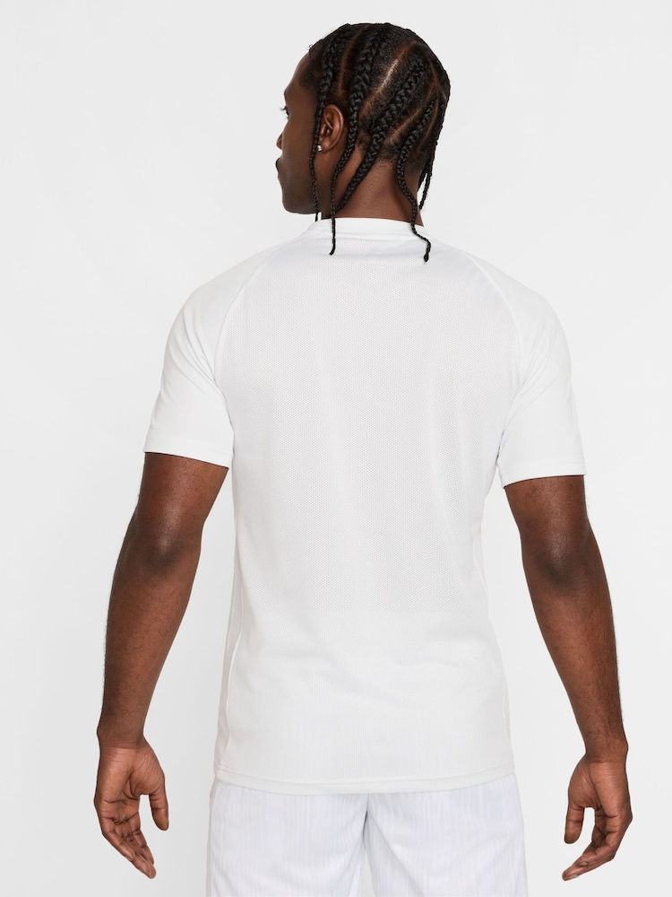 Nike White/Black Academy+ Dri-FIT Training T-Shirt - Image 2 of 5