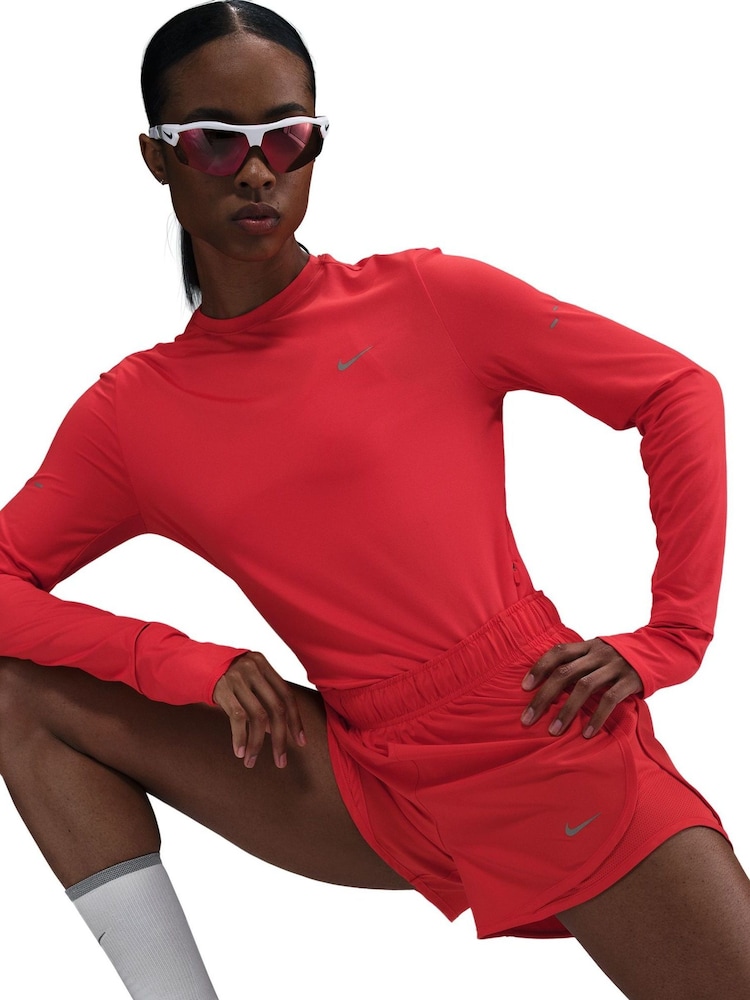 Nike Red Tempo Dri-FIT Mid Rise 3 Running Shorts - Image 5 of 5 Nike Red Tempo Dri-FIT Mid Rise 3 Running Shorts - Image 5 of 5