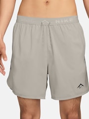 Nike College Grey Dri-FIT Trail 6 inch Running Shorts - Image 1 of 5
